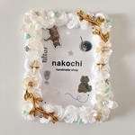 ゴールド×ホワイト　ホイップデコ　トレカケースデコ