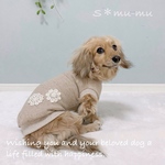犬服【レースモチーフ❄️タンクbeige】