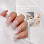 𝐕𝐚𝐥𝐞𝐧𝐭𝐢𝐧𝐞 𝐜𝐨𝐥𝐥𝐞𝐜𝐭𝐢𝐨𝐧🍫 𝐖𝐡𝐢𝐭𝐞 𝐑𝐢𝐛𝐛𝐨𝐧 𝐁𝐨𝐧𝐛𝐨𝐧 🎀推し活ネイル　ワンホンネイル　成人式　ブライダル　結婚式　ネイルチップ　韓国ネイル　ハナネイル　バレンタイン