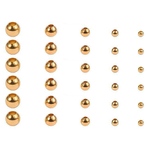 サージカルステンレス製☆メタルビーズ シルバーorゴールド 2mm〜12mmお選びください【10個】