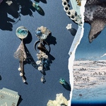 【絵画モチーフ】【1way】歌川広重「名所江戸百景・深川洲崎十万坪」イヤリング・ピアス 