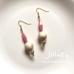 合わせやすい◇大ぶりボリュームパーツピアス◇ピンク