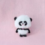再販🌟選べる和布団付き🌸ミニパンダ 🐼ぱん吉(鈴ピンク色)🩷