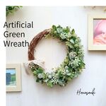 【オーダー商品】アーティフィシャルグリーンリース　20 cm　造花　フェイクグリーン