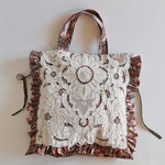 お客様専用カート　"upcycle" vintage lace  bag  (old rose)