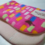 Mamanotette*8重ガーゼハンカチ*ブロックバードpink
