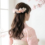 桜の髪飾り   ／ヘッドパーツ  ヘッドドレス 成人式 卒業式 和装 結婚式 誕生日フォト 七五三 