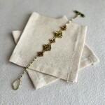 _スクエアモチーフのブレスレット〜黄緑〜　design/亀田千栄子