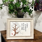 ＊絵と言葉＊「人生に たらればはない…」色鉛筆画 インテリア額 原画