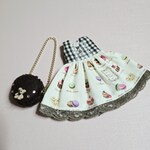 22センチドール☆アウトフィット☆ワンピースとマカロンポシェット