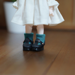 1/12サイズ【11㎝ドール】T-strap shoes（peacock green）