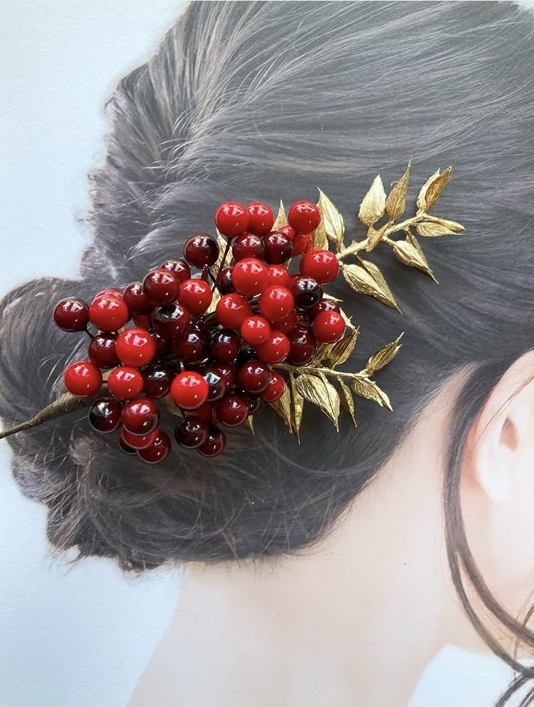 南天ゴールドリーフL size 花嫁ヘア 謝恩会 成人式 - Lady bug
