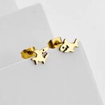 《ステンレス》小さなシャークピアス【P-1588】