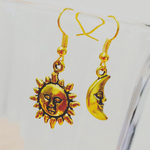 太陽と月 ピアス