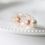 八重桜　ピアス/イヤリング　ディップアート
