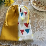 【再】可愛いコップ袋❤️ブルー