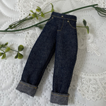NO,616リカちゃん服【単品】 ロールアップデニム　インディゴ　リアルクローズ