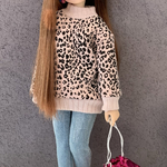 ミニレオパード柄スウェット　🩷くすみピンク　22cmドール　ドール服　ピュアニーモ