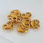 ［2個］ステンレスパーツ / ハートチャーム / ゴールド / 13×10mm / アクセサリーパーツ / ハンドメイド素材 / cp620