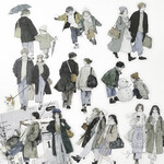 イラストシール Winter stroll <S1189>