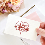 バレンタインを彩る、シンプルな手刺繍グリーティングカード❤️／選べる封筒付き＊ミニメッセージカード ギフトカード インテリア雑貨 