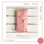【数量限定】金襴生地のスマホケース～花うさぎ～