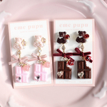 【ブラウンのみ】Valentine collection💌 くまちゃんとチョコレートピアス🧸イヤリング