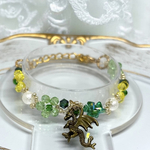 【童話モチーフ♡】オズの魔法使い・エメラルドシティのお花ブレスレット＆リング　※セット、単品購入OK （リング800円〜） Wizard of Oz Emerald City