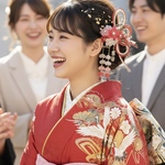 艶やか(あでやか)梅の花(三色)☆～ヘアクリップ(簪)～
