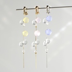 花露-はなつゆ- ミモザ さくら ネモフィラ イヤリング ピアス 金属アレルギー対応
