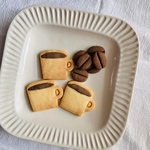 コーヒーカップとコーヒー豆クッキー型