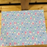 ビションフリーゼとクリームソーダーのランチョンマット35×45水色🩵