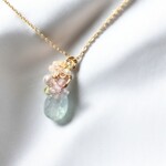 Flores de primavera　アクアマリンのネックレス