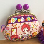 tor***さま専用*レトロポップな可愛い花ちゃん*がまぐちポーチ
