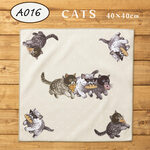 Jubilee 犬猫デザイン 新感覚 ラクラク手間なし風呂敷 大きめ キャット CATS JB-CLOTHES4040-A016