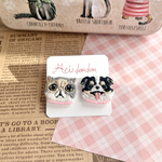 luna...様専用ページ　うちの子刺繍耳飾り