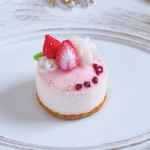 いちごのレアチーズケーキ フェルトケーキ 