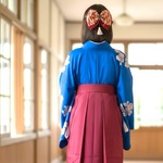成人式・卒業式で大人気の髪飾り　大正ロマンな乙女のリボン(矢絣B)
