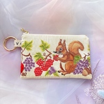 🌼*･インド刺繍リボンが主役のポーチ🐿⸒⸒♡