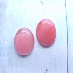 【25×18mm 2個】　ウォーターメロントルマリン　カボション