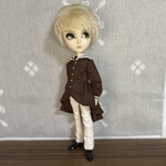 【受注生産】1/6サイズ＊セーラーカラーのフィッシュテールブラウス(チョコレート)