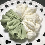 【数量限定✨】すっごいフリフリ💓ふわもこ❣シフォンシュシュ❤(ワッフル×まっちゃ)