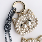 2/7 21:00- SHIRONEKO🐈キーチャーム🔑🌟　dailymaily キーホルダー　大人アクセサリー　キラキラ　パール　