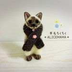 シャム猫ちゃん（しゃがみ立ち）