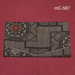 mC-587正絹　大島紬　着物リメイク 　慶弔両用袱紗