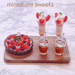 🫐NEW🍓イチゴ＆ブルーベリータルト＆パフェのミニチュアスイーツセット✨