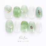 春☘️グリーン♡ニュアンスネイル♡