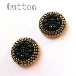 再販 ♡ black button(ピアス*イヤリング)