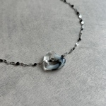 🖤.·ネックレスハート/単品/サージカルステンレス/レジン