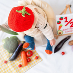🍅手編みのベビートマト帽子🍅